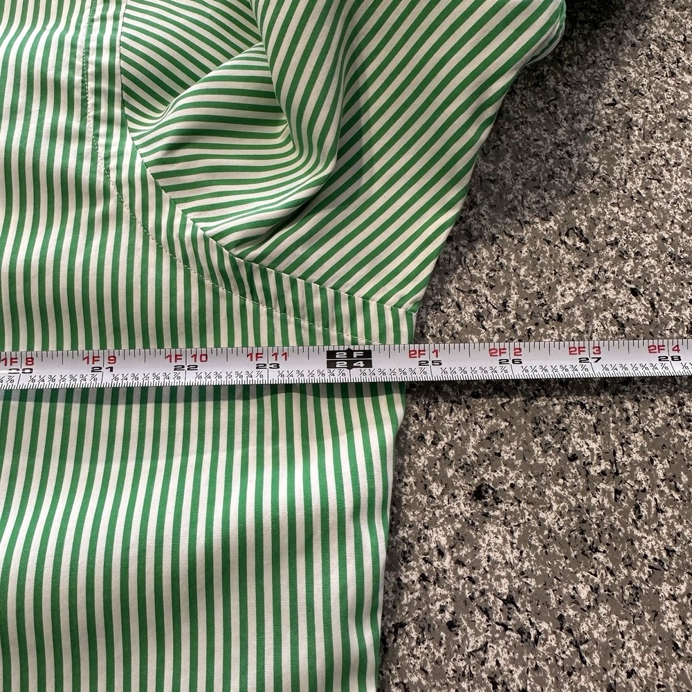 Polo Ralph Lauren Shirt Mens L Green Striped Button Down Long Sleeve Classic Fit - Picture 4 of 7